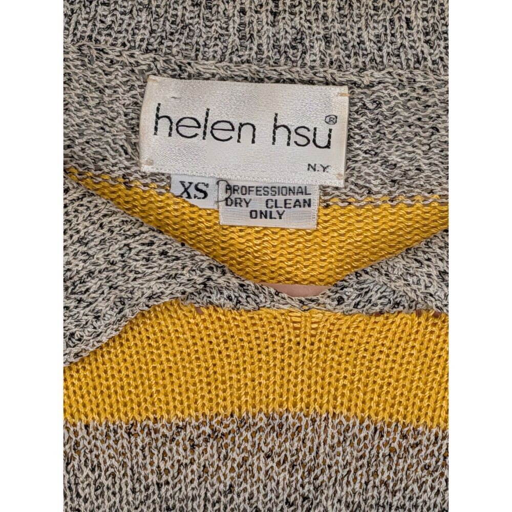 True Vintage 80s Helen Hsu Striped Sweater Dress XS - Picture 4 of 11
